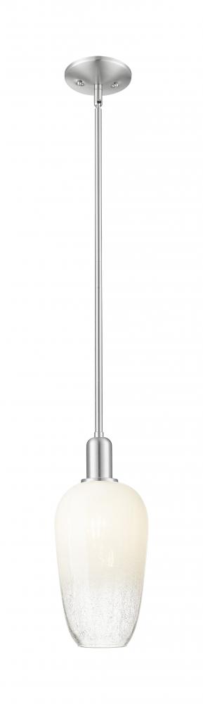 Brookhaven Flute - 1 Light - 6 inch - Brushed Satin Nickel - Mini Pendant