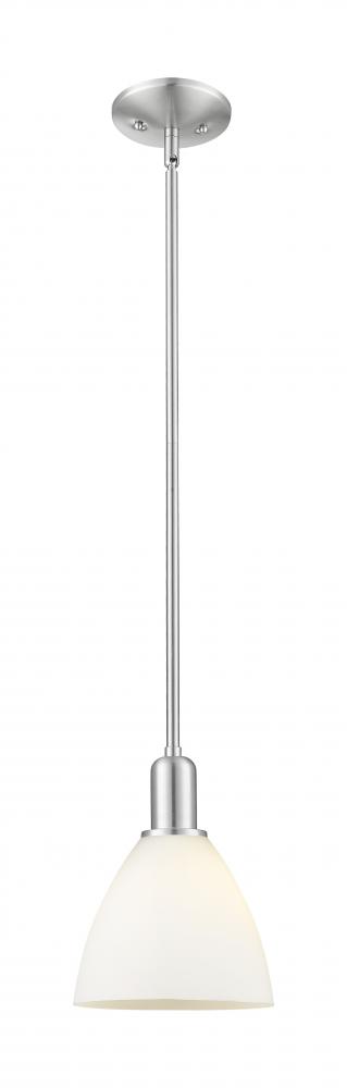 Bristol - 1 Light - 8 inch - Brushed Satin Nickel - Stem hung - Mini Pendant
