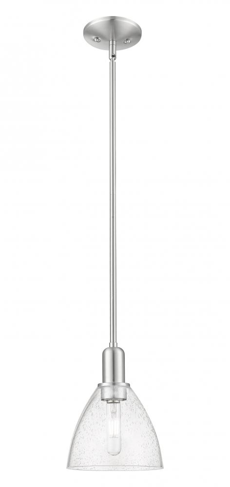 Bristol - 1 Light - 8 inch - Brushed Satin Nickel - Stem hung - Mini Pendant