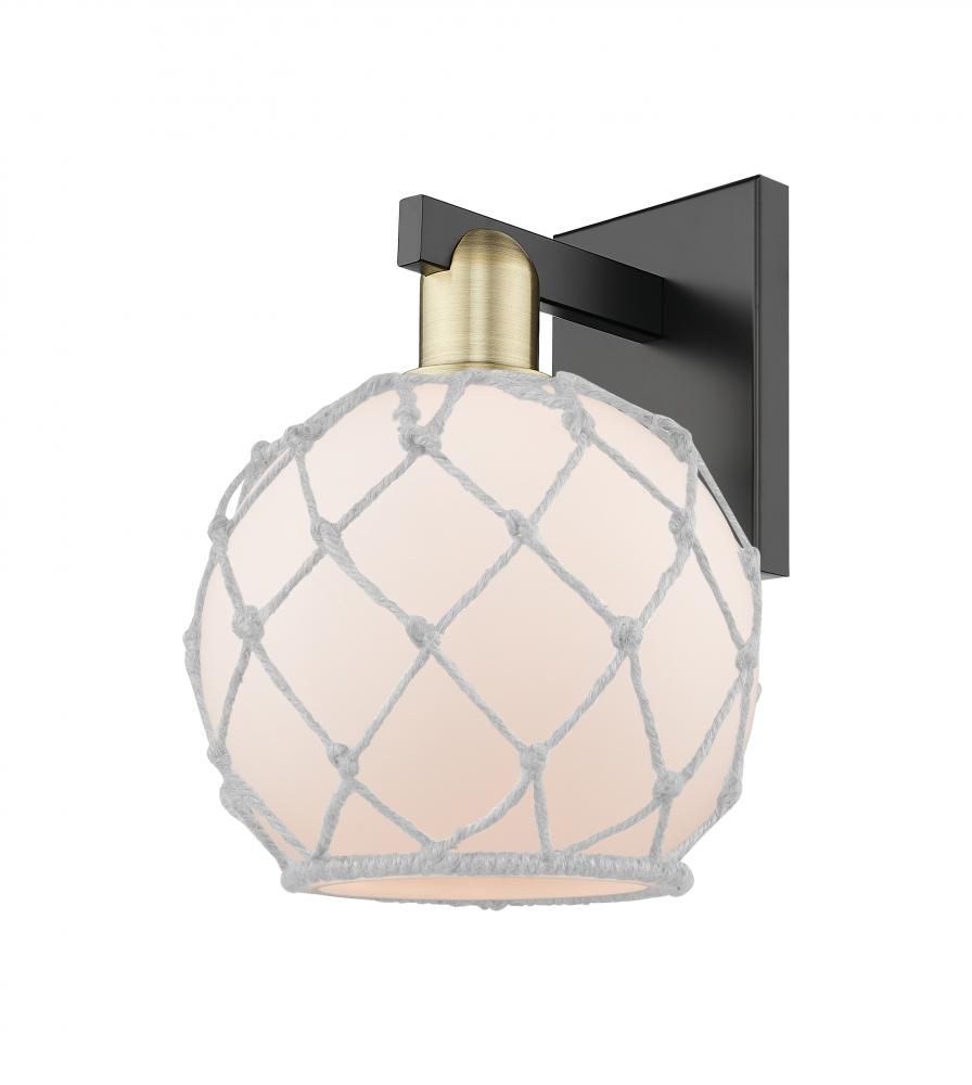 Farmhouse Rope - 1 Light - 8 inch - Black Antique Brass - Sconce