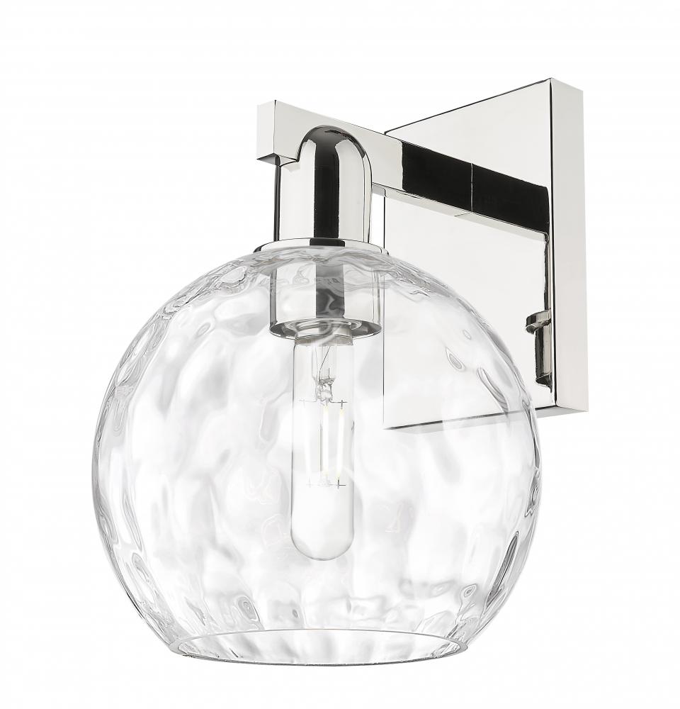 Athens Water Glass - 1 Light - 8 inch - Polished Nickel - Sconce