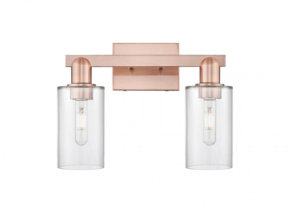 Clymer - 2 Light - 15 inch - Antique Copper - Bath Vanity Light