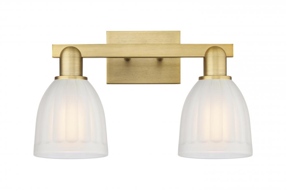 Brookfield - 2 Light - 17 inch - Brushed Brass - Bath Vanity Light