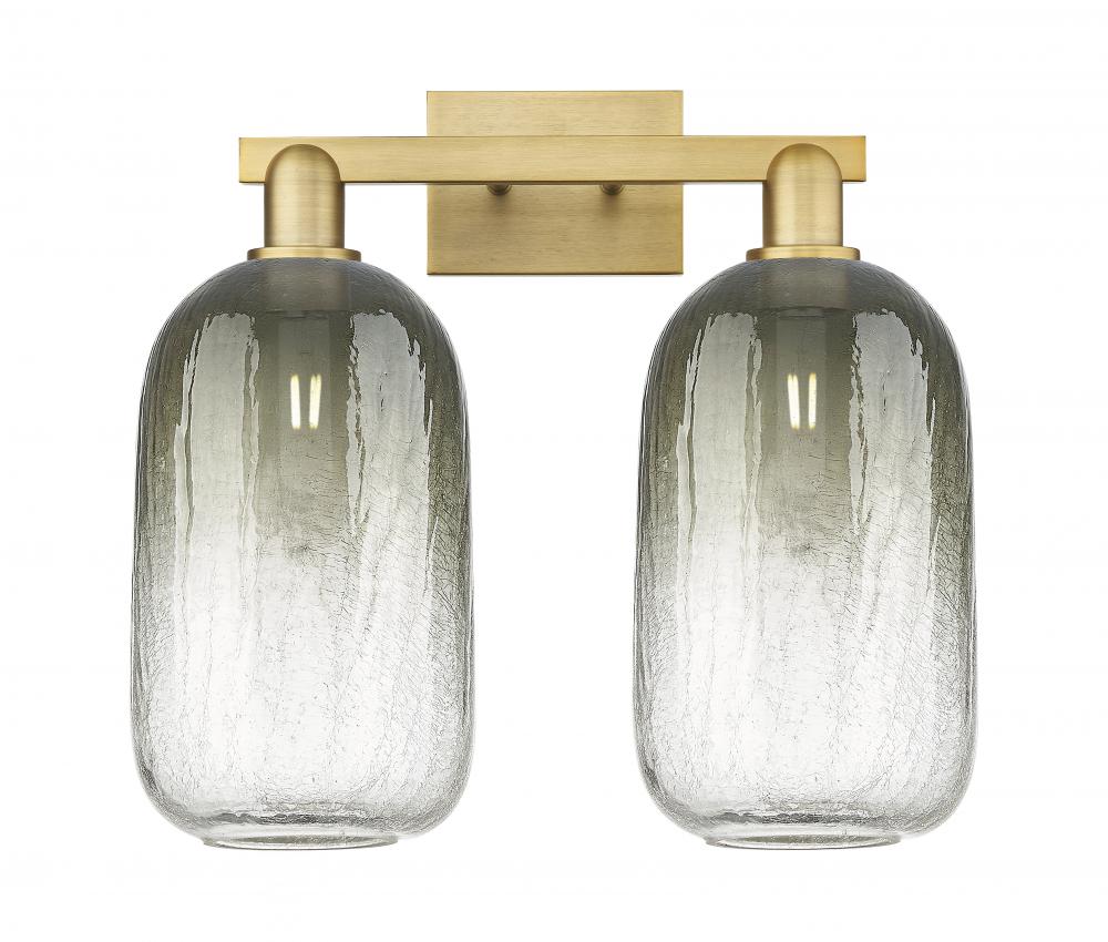 Brookhaven Cloche - 2 Light - 16 inch - Brushed Brass - Bath Vanity Light