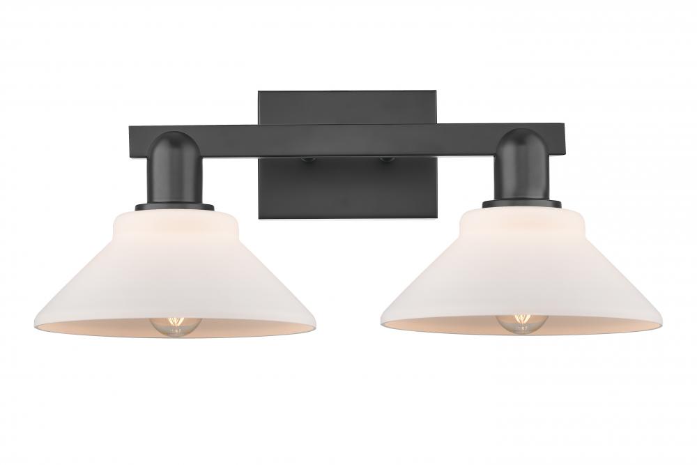 Orwell - 2 Light - 19 inch - Matte Black - Bath Vanity Light