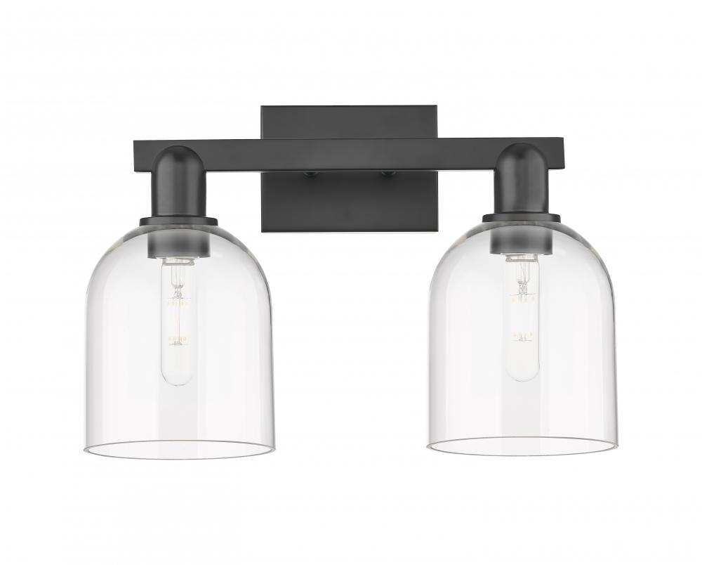 Bella - 2 Light - 17 inch - Matte Black - Bath Vanity Light