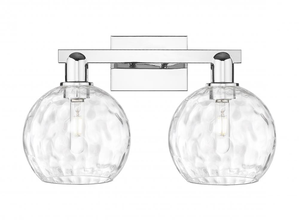 Athens Water Glass - 2 Light - 19 inch - Polished Chrome - Bath Vanity Light