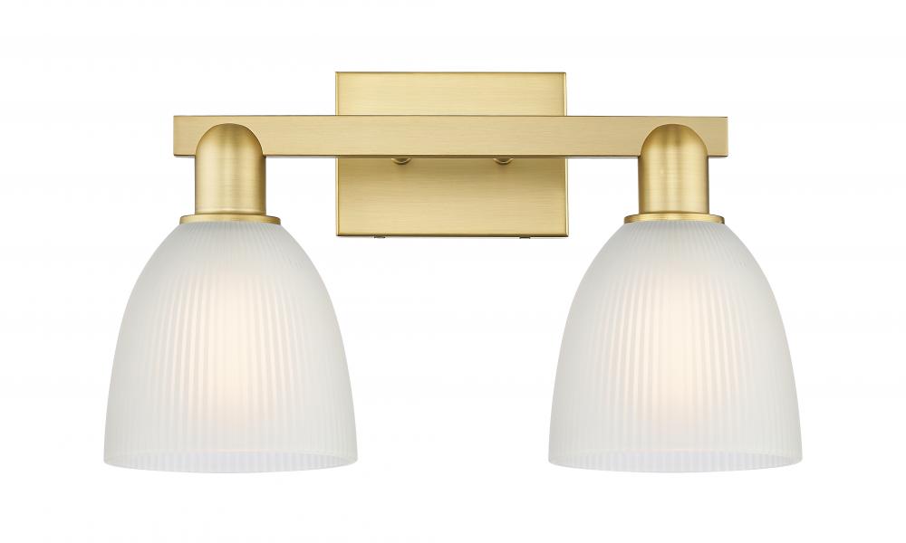 Castile - 2 Light - 17 inch - Satin Gold - Bath Vanity Light