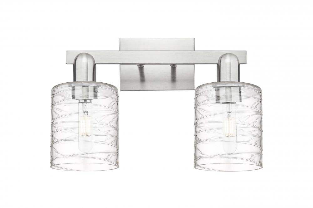 Cobbleskill - 2 Light - 16 inch - Brushed Satin Nickel - Bath Vanity Light