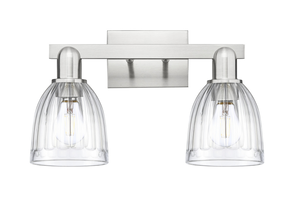 Brookfield - 2 Light - 17 inch - Brushed Satin Nickel - Bath Vanity Light