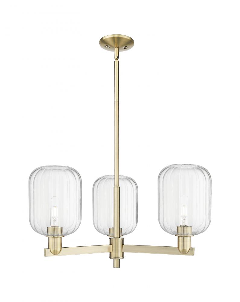 Preston Cylinder - 3 Light - 18 inch - Black Antique Brass - Flush Mount