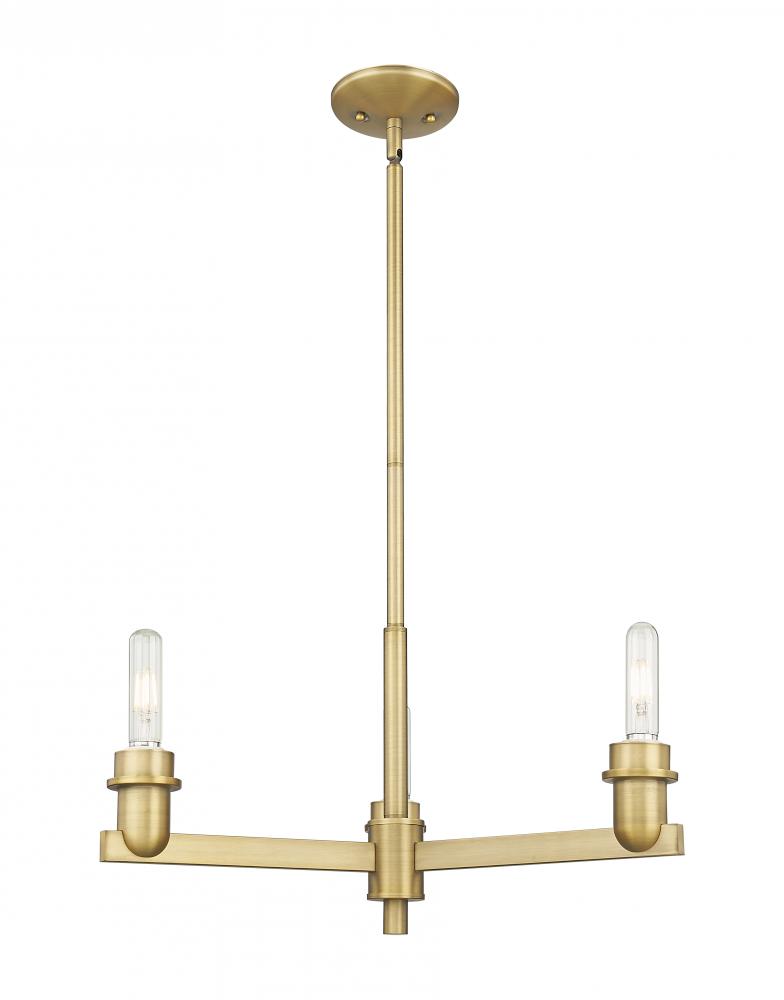 Arcadia - 3 Light - 24 inch - Brushed Brass - Pendant