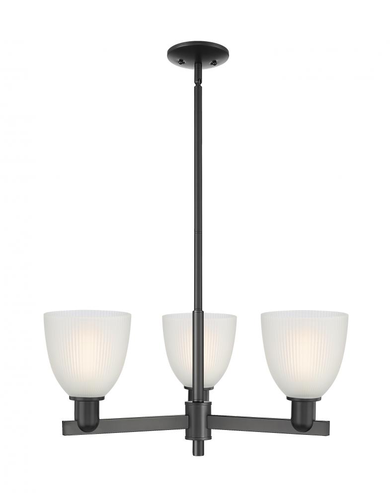 Castile - 3 Light - 28 inch - Matte Black - Stem hung - Pendant