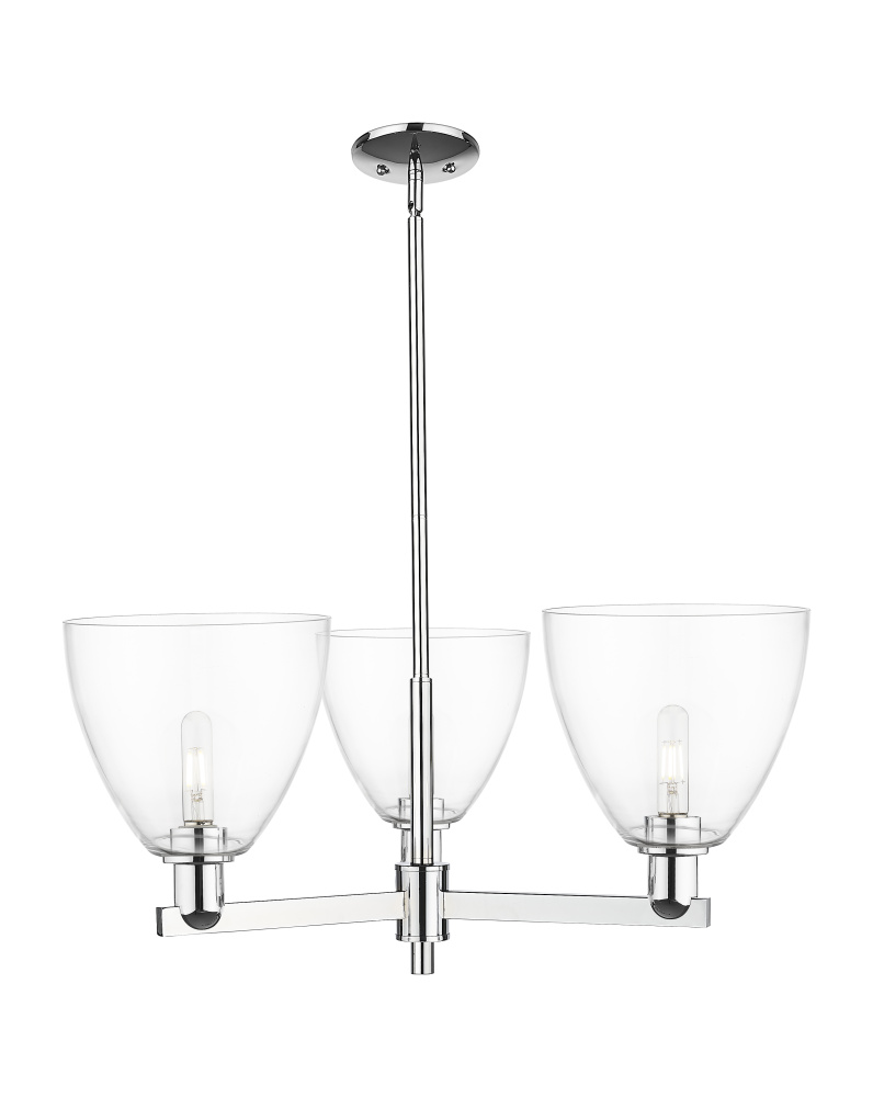 Bristol - 3 Light - 31 inch - Polished Chrome - Stem hung - Pendant