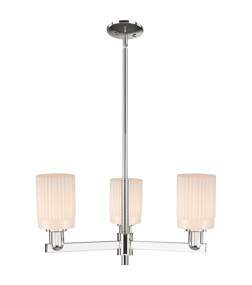 Hadley - 3 Light - 26 inch - Polished Nickel - Stem hung - Pendant