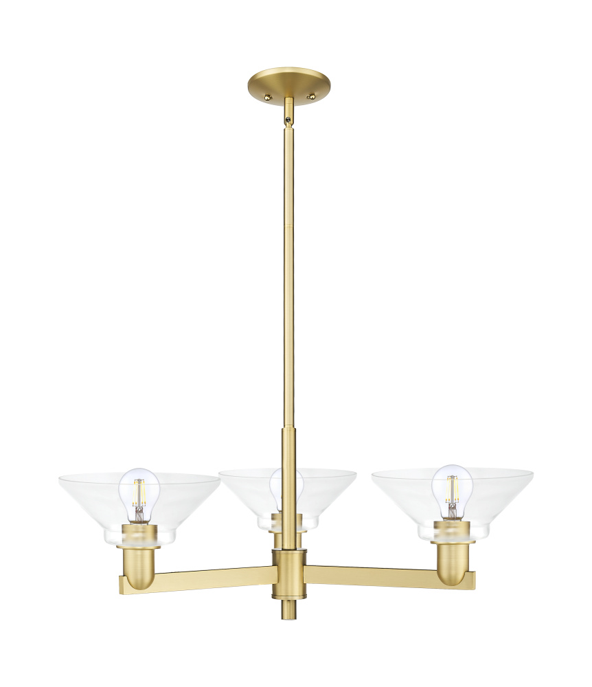 Orwell - 3 Light - 30 inch - Satin Gold - Stem hung - Pendant