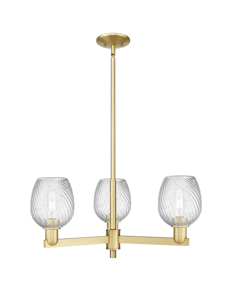 Salina - 3 Light - 28 inch - Satin Gold - Stem hung - Pendant