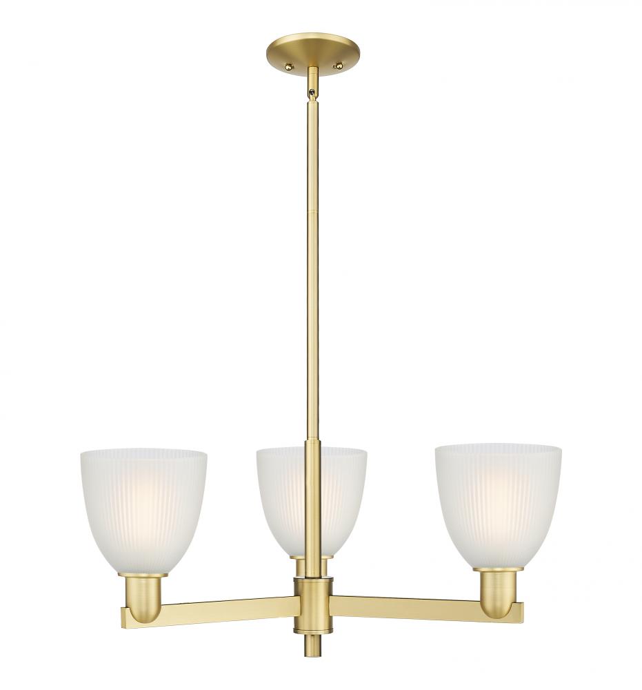Castile - 3 Light - 28 inch - Satin Gold - Stem hung - Pendant