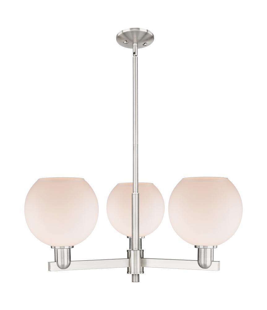 Athens - 3 Light - 30 inch - Satin Nickel - Stem hung - Pendant