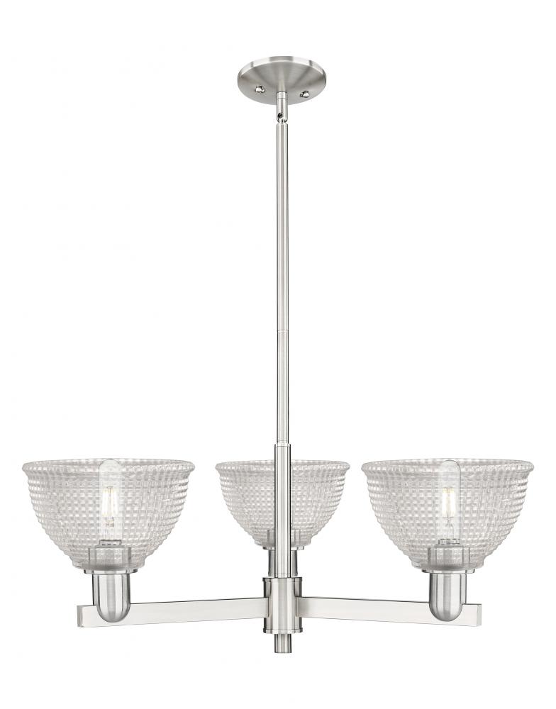 Arietta - 3 Light - 30 inch - Satin Nickel - Stem hung - Pendant