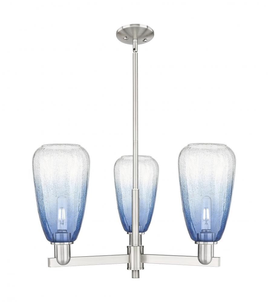 Brookhaven Almond - 3 Light - 18 inch - Satin Nickel - Pendant