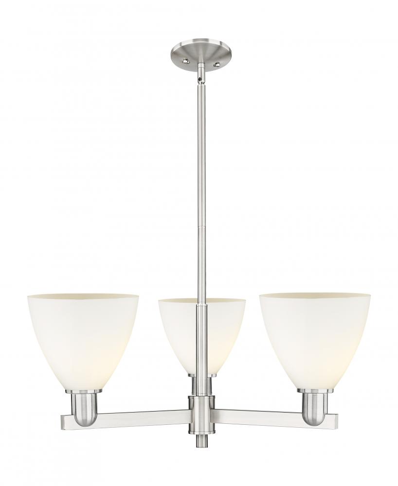 Bristol - 3 Light - 29 inch - Satin Nickel - Stem hung - Pendant