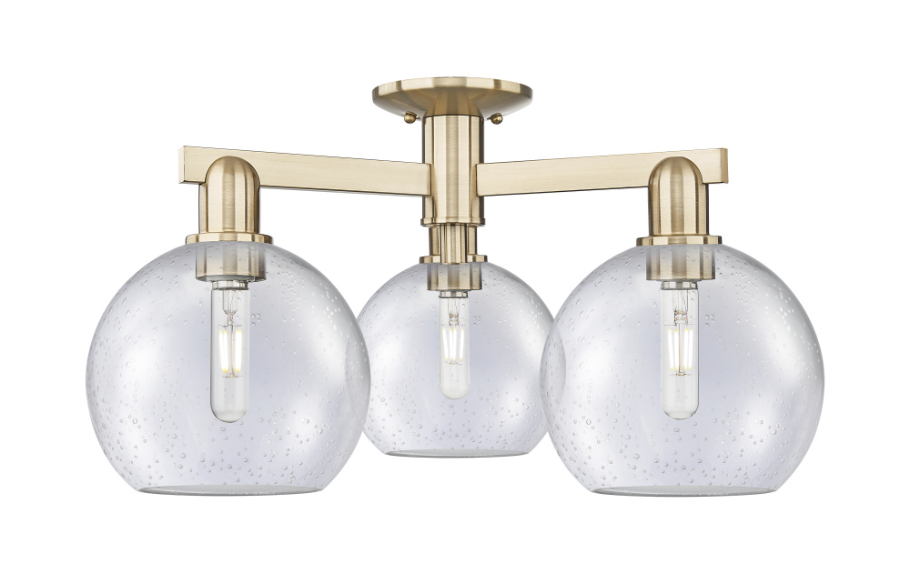 Athens - 3 Light - 26 inch - Champagne Bronze - Semi-Flush Mount