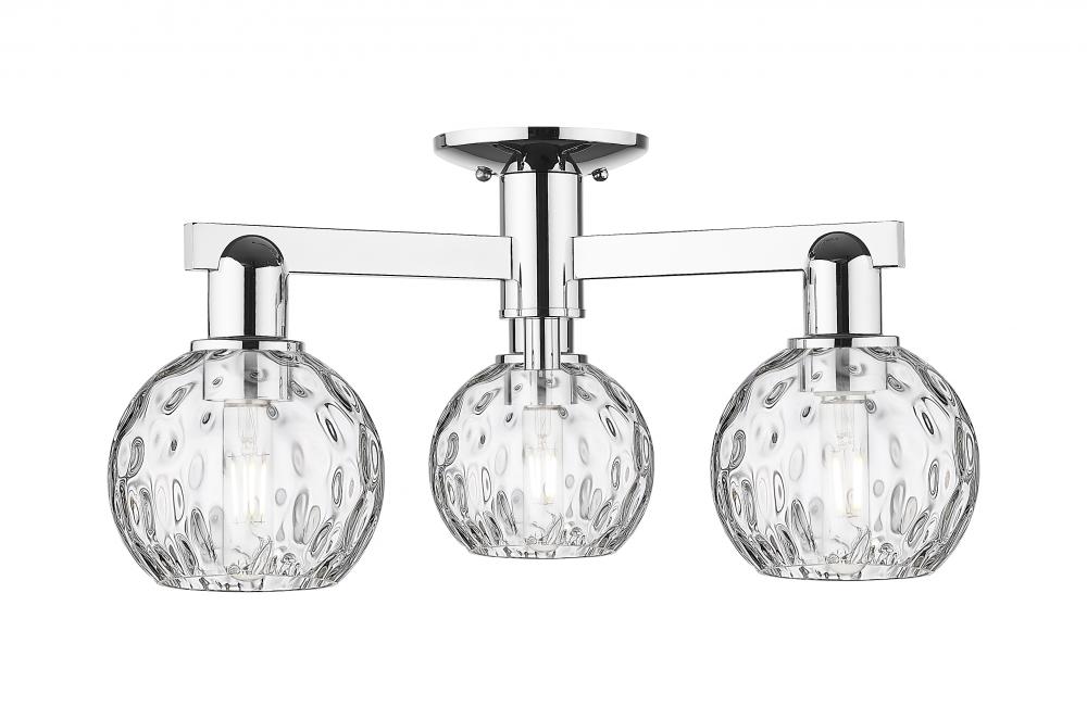 Athens Water Glass - 3 Light - 24 inch - Polished Chrome - Semi-Flush Mount