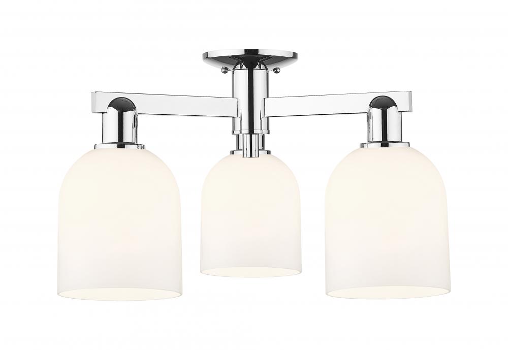 Bella - 3 Light - 23 inch - Polished Chrome - Semi-Flush Mount