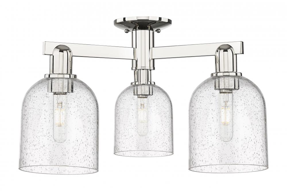 Bella - 3 Light - 23 inch - Polished Nickel - Semi-Flush Mount