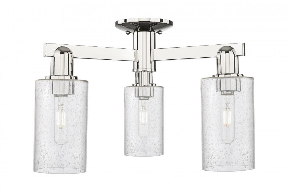 Clymer - 3 Light - 21 inch - Polished Nickel - Semi-Flush Mount