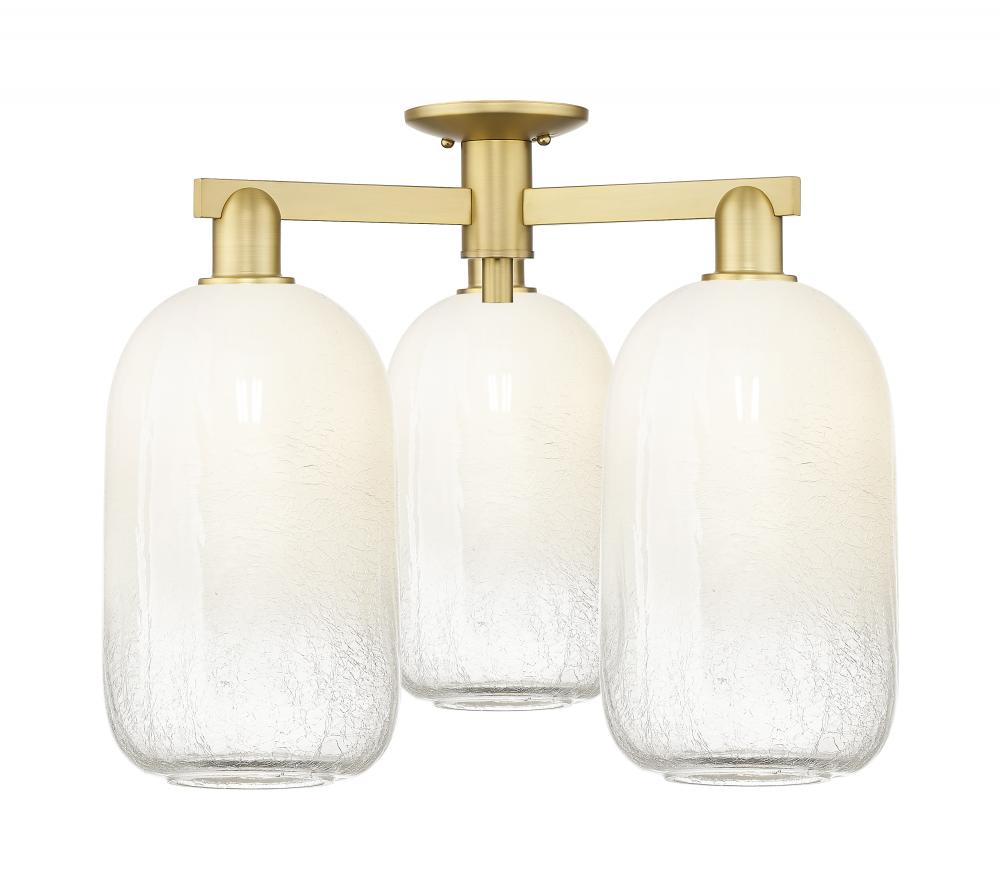 Brookhaven Cloche - 3 Light - 6 inch - Satin Gold - Semi-Flush Mount