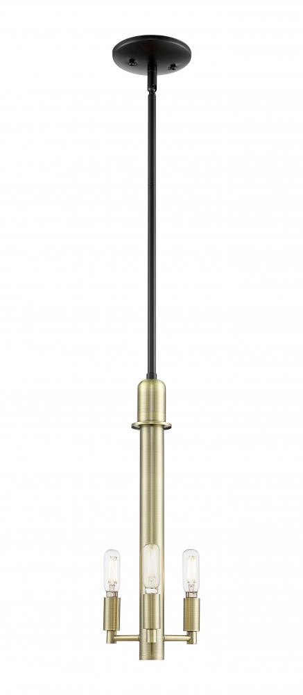 Arcadia - 3 Light - 7 inch - Black Antique Brass - Mini Pendant