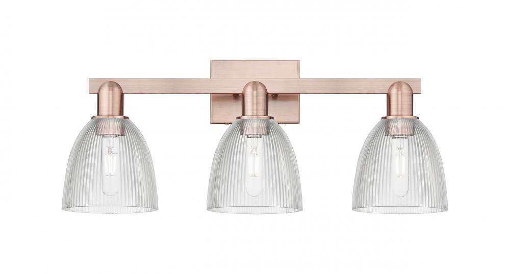 Castile - 3 Light - 25 inch - Antique Copper - Bath Vanity Light