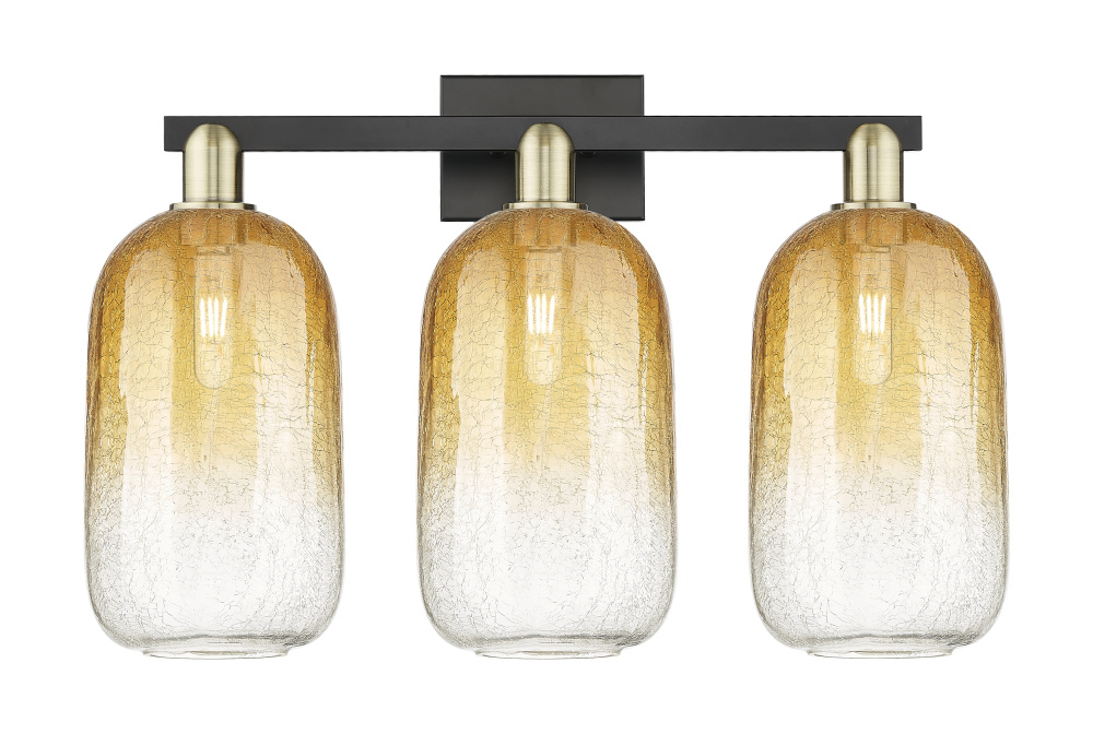 Brookhaven Cloche - 3 Light - 26 inch - Black Antique Brass - Bath Vanity Light