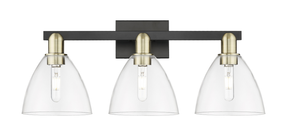 Bristol - 3 Light - 27 inch - Black Antique Brass - Bath Vanity Light