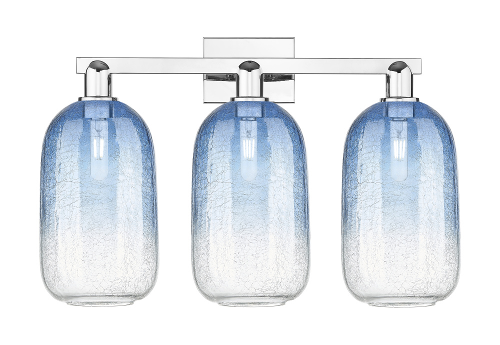 Brookhaven Cloche - 3 Light - 26 inch - Polished Chrome - Bath Vanity Light