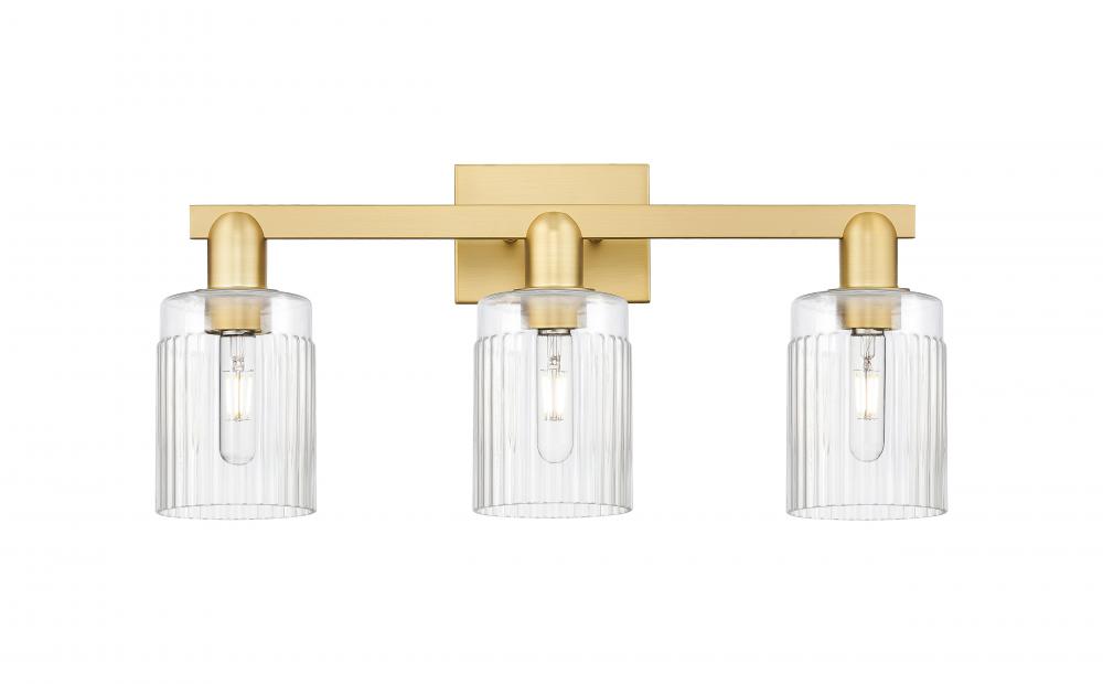 Hadley - 3 Light - 24 inch - Satin Gold - Bath Vanity Light