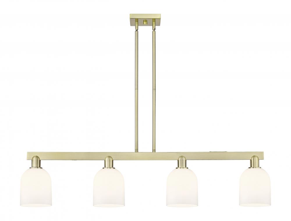 Bella - 4 Light - 48 inch - Antique Brass - Stem hung - Island Light