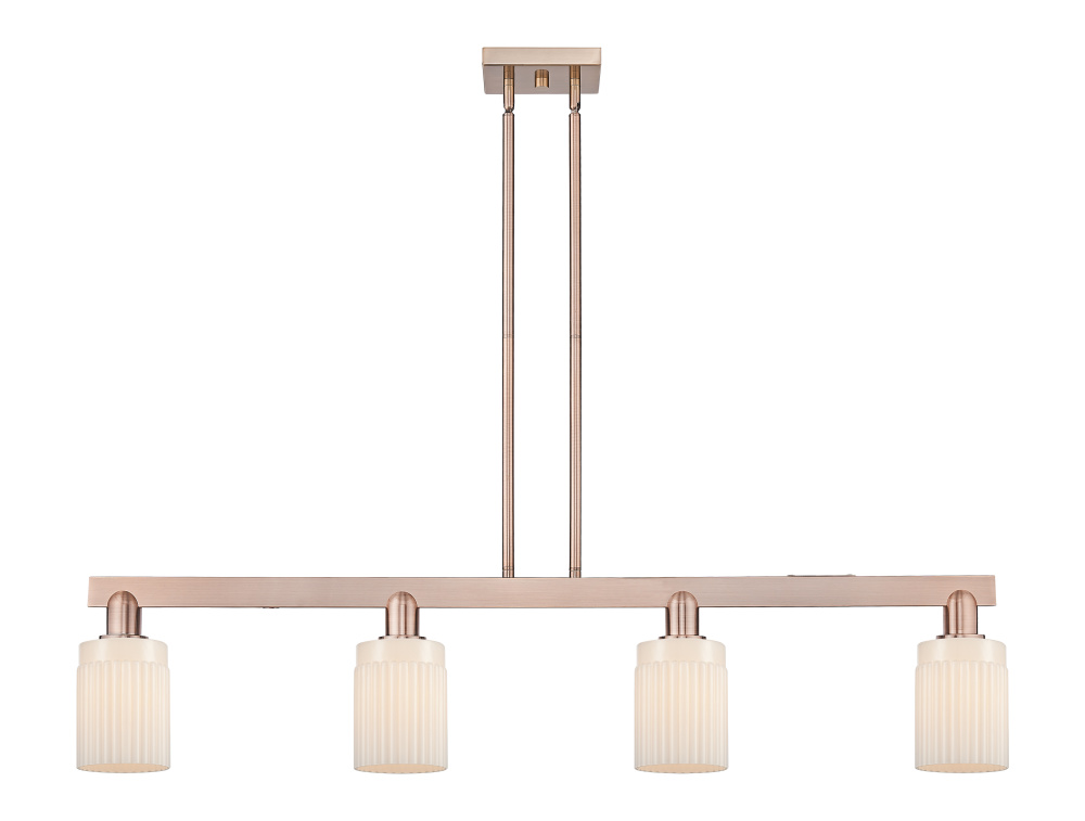 Hadley - 4 Light - 47 inch - Antique Copper - Stem hung - Island Light