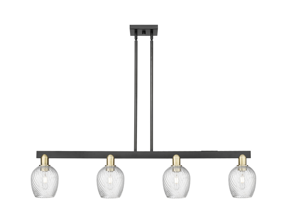 Salina - 4 Light - 49 inch - Black Antique Brass - Stem hung - Island Light