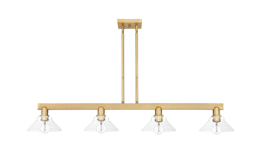 Orwell - 4 Light - 51 inch - Brushed Brass - Stem hung - Island Light