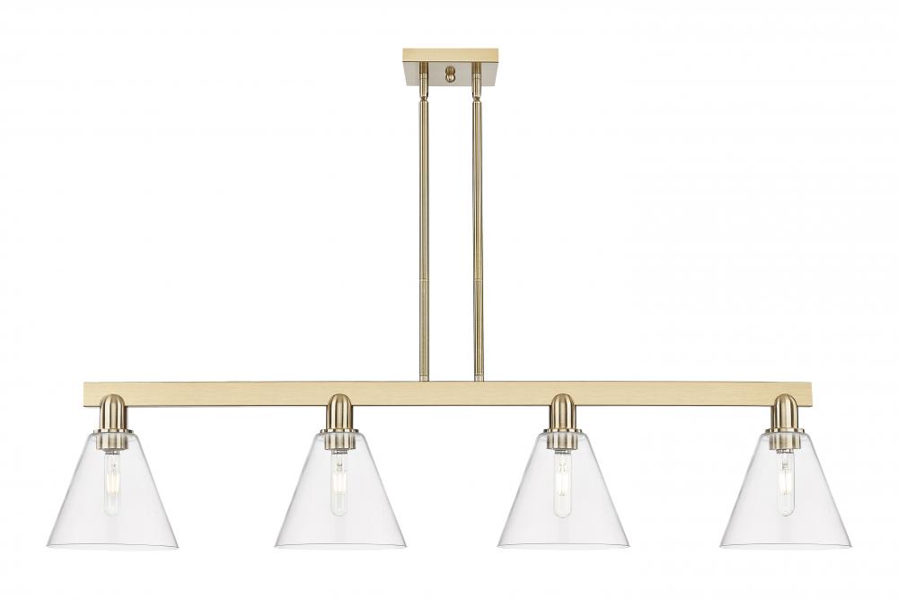 Berkshire Glass - 4 Light - 51 inch - Champagne Bronze - Stem hung - Island Light