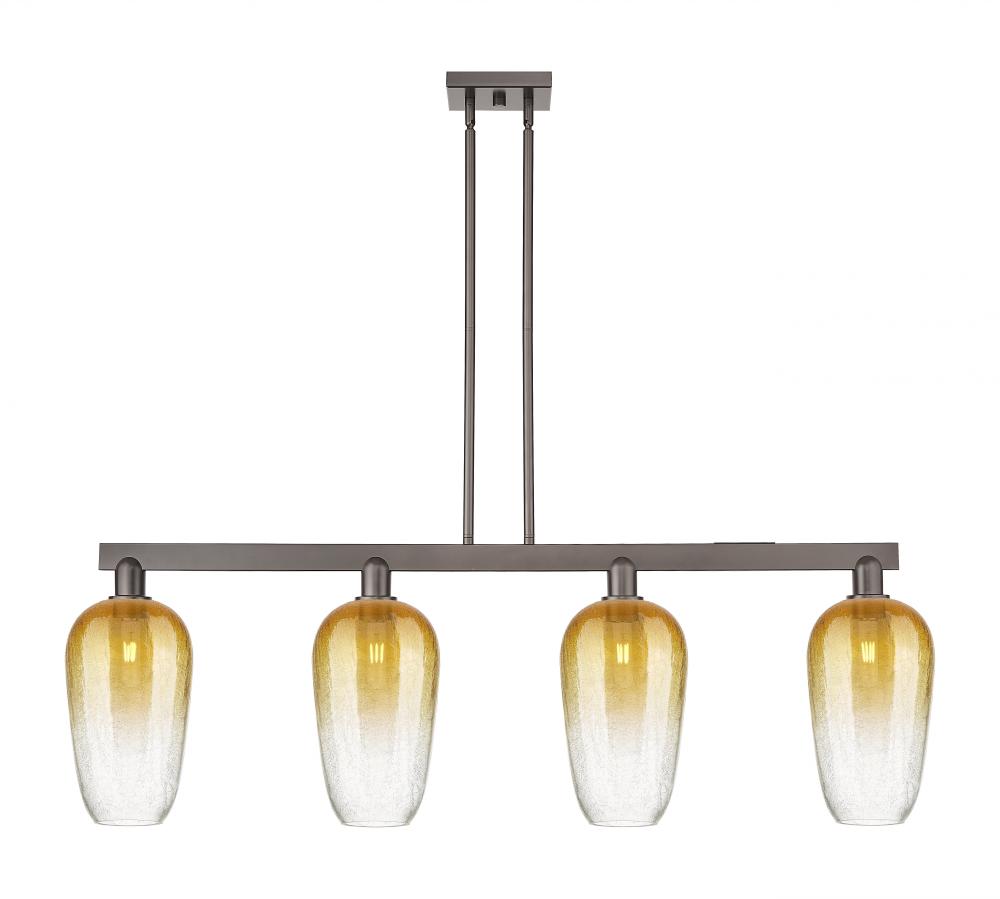 Brookhaven Flute - 4 Light - 48 inch - Oil Rubbed Bronze - Cord hung - Island Light