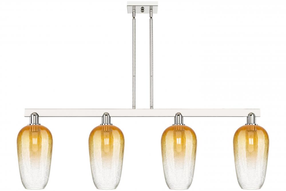 Brookhaven Flute - 4 Light - 48 inch - Polished Nickel - Cord hung - Island Light