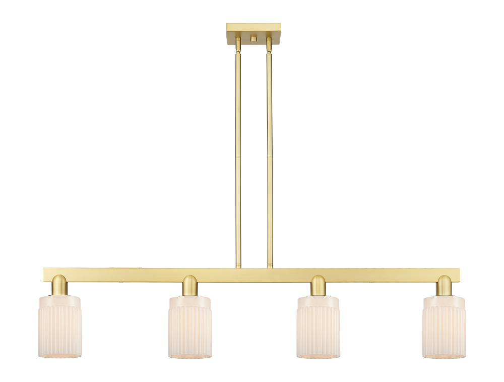 Hadley - 4 Light - 47 inch - Satin Gold - Stem hung - Island Light
