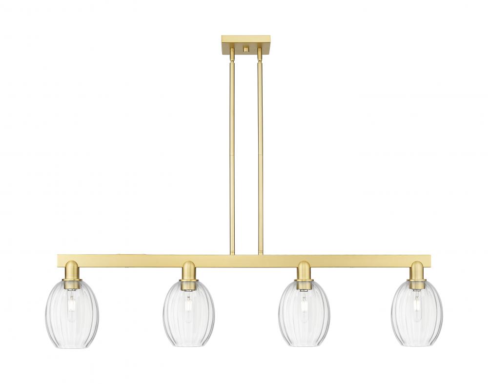 Preston - 4 Light - 48 inch - Satin Gold - Cord hung - Island Light