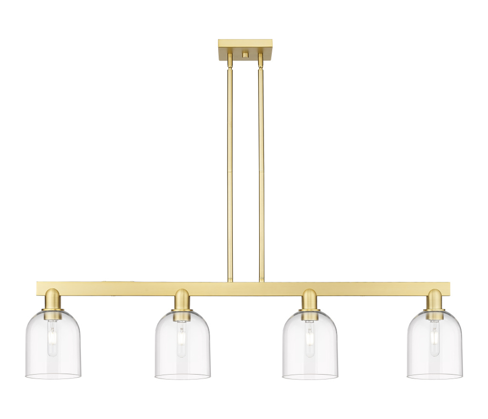 Bella - 4 Light - 48 inch - Satin Gold - Stem hung - Island Light