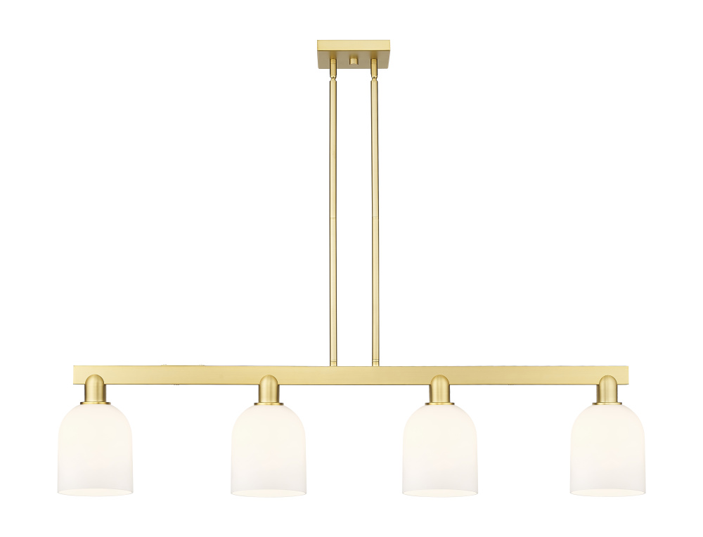 Bella - 4 Light - 48 inch - Satin Gold - Stem hung - Island Light