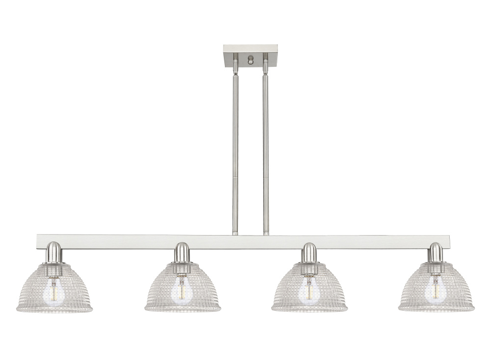 Arietta - 4 Light - 51 inch - Brushed Satin Nickel - Stem hung - Island Light